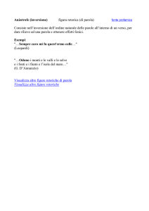Anàstrofe (inversione) figura retorica (di parola