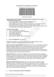informazioni per l`utilizzatore Pregabalin Eg 25 mg capsule rigide