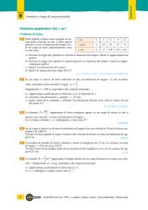 esercizi 1 Funzione quadratica: f(x) = ax2