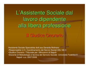 MOLINARO: il giudice onorario