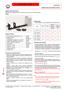 Kit di Fisica – Ottica - Laboratorio di Fisica Liceo Laura Bassi