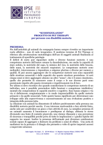“SCODINZOLANDO” PROGETTO DI PET THERAPY per persone
