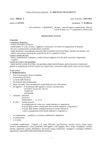 classe: PRIMA E anno scolastico: 2015