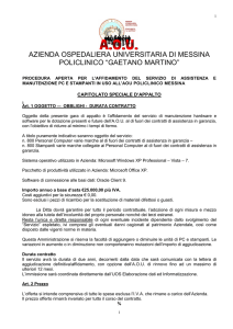 Capitolato di appalto servizio assistenza PC STAMPANTI