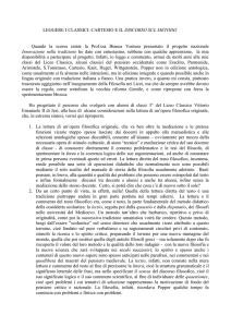 LEGGERE I CLASSICI: CARTESIO E IL DISCORSO SUL METODO