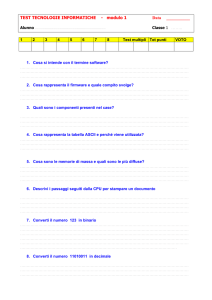 TEST TECNOLOGIE INFORMATICHE - modulo 1