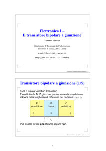 Il transistore bipolare a giunzione Transistore