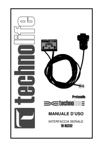 MANUALE D`USO TB RS232 Protocollo