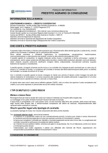 PRESTITO AGRARIO DI CONDUZIONE