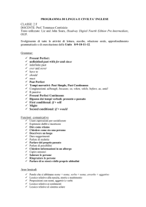 PROGRAMMA DI LINGUA E CIVILTA` INGLESE CLASSE: 2 F