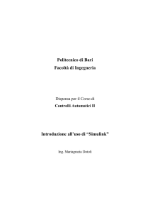 Introduzione all`uso di Simulink - Dipartimento di Ingegneria dell