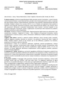 Programma svolto di matematica 1BST 2015_16