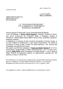 25 E 26 FEBBRAIO AL “PETRUZZELLI”