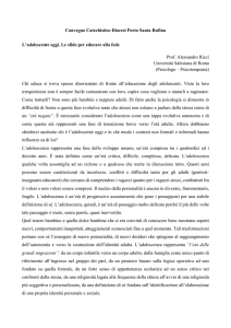 Convegno Catechistico Diocesi Porto Santa Rufina L`adolescente