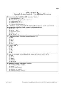 SIMULAZIONE N°2 Laurea Professioni Sanitarie