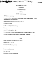 la struttura narrativa, la rappresentazione dei personaggijo spazio e