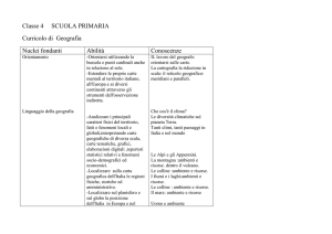 Classe 4 SCUOLA PRIMARIA Curricolo di Geografia Nuclei fondanti
