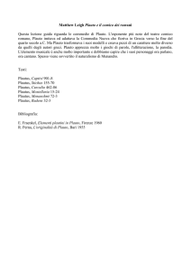 Matthew Leigh Plauto e il comico dei romani Questa lezione guida