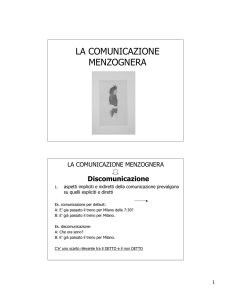LA COMUNICAZIONE MENZOGNERA