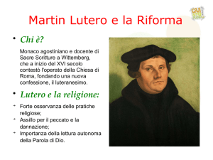 Martin Lutero e la Riforma: presentazione