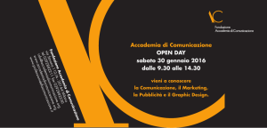 Accademia di Comunicazione OPEN DAY sabato 30 gennaio 2016
