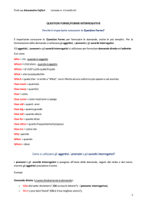 Lezione 4 livello A1 - Alessandra Cafieri Prof.ssa di Inglese e