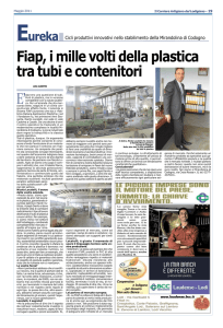 Fiap, i mille volti della plastica tra tubi e contenitori
