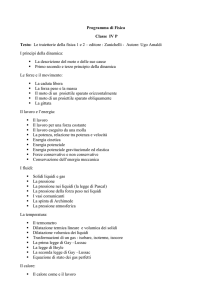 Programma di Fisica Classe IV P Testo: Le traiettorie della fisica 1 e 2