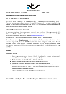 ATTIVO Impiegato Amministrativo Addetto Banche e Tesoreria RIF