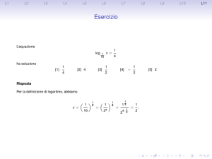 Esercizi per il precorso di Matematica per MM.FF.NN