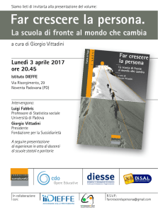 Far crescere la persona. - Fondazione per la Sussidiarietà