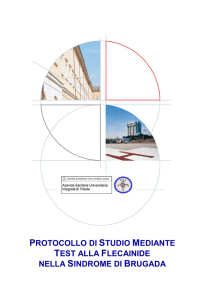 protocollo di studio mediante test alla flecainide nella sindrome di