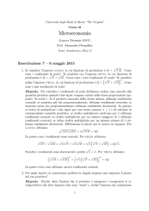 Esercitazione 7 - Risposte - Facoltà di Economia