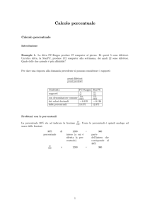 Calcolo percentuale