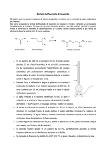 Sintesi dell`acetato di isoamile