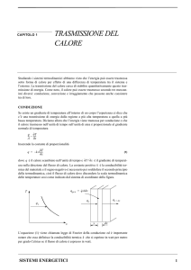 TRASMISSIONE DEL CALORE - Corsi di Laurea a Distanza