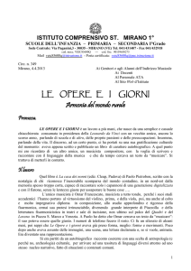 LE OPERE E    I     GIORNI Armonia del mondo rurale