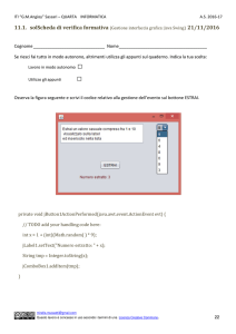 Java Swing (soluzione verifica formativa)