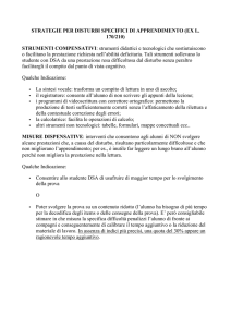 STRATEGIE PER DISTURBI SPECIFICI DI