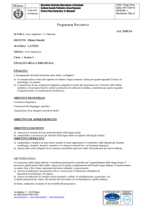 1G - Storchi - Latino - Liceo Linguistico "A.MANZONI"