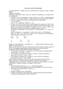 uso dell`oscilloscopio - Laboratorio di Fisica per Scienze Biologiche