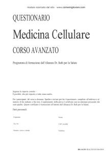 questionario corso avanzato