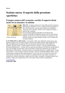 Sezione aurea: il segreto della pressione «perfetta