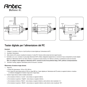 Tester digitale per l`alimentatore del PC