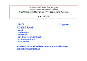 Università di Roma Tor Vergata Scienze della Nutrizione Umana