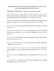 Bibliografia Antropologica Sanitaria
