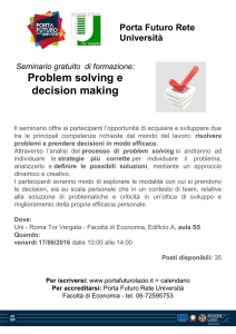 Problem solving e decision making