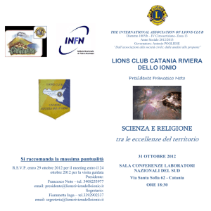 tra le eccellenze del territorio - lions club catania riviera dello ionio