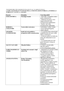 Scienze della comunicazione pubblica, d`impresa e pubblicità