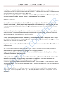 consigli per la compilazione cv